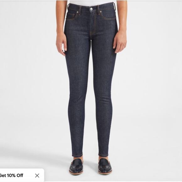Everlane The Mid-Rise Skinny Jean in Dark Indigo 26 Capsule Wardrobe Staple - Picture 1 of 8